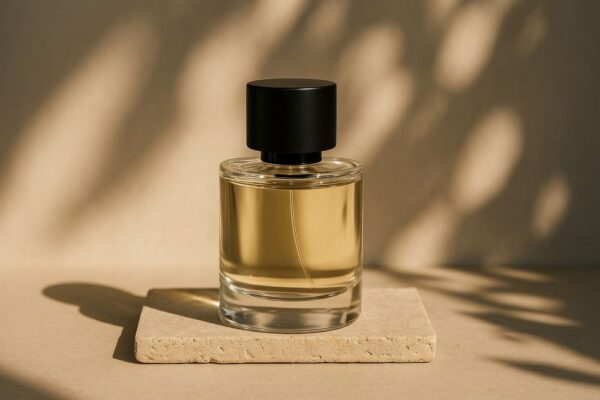 Elegant minimalist perfume bottle display. Bujairami Hectic gallery image 3